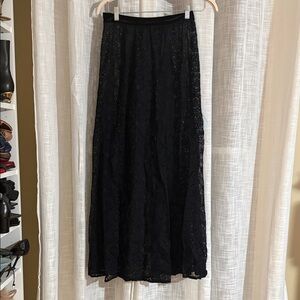 Blackmilk Black Lace Maxi Skirt